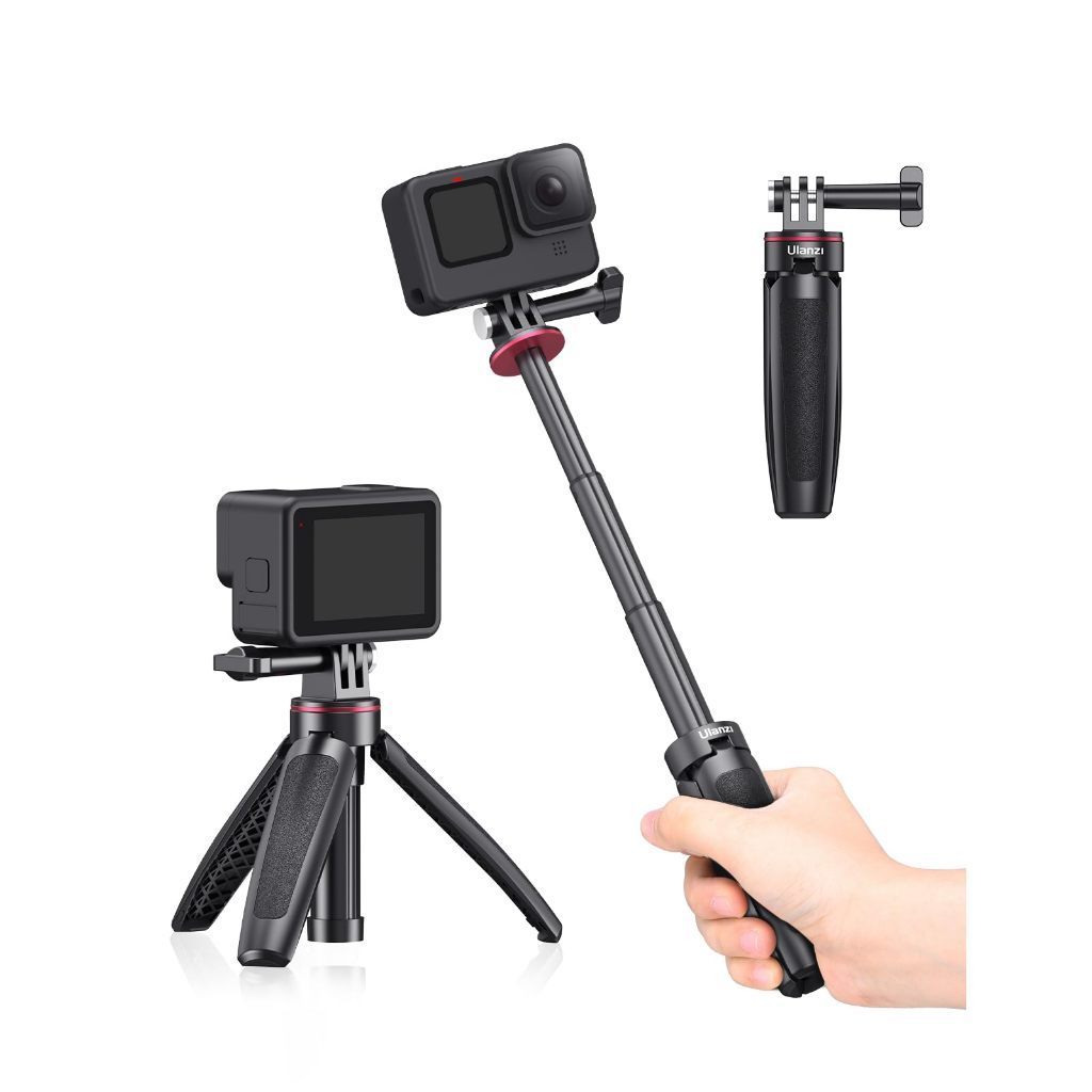 Ulanzi MT-09 Tripé Extensível Mini Pau de Selfie com Grip para GoPro, DJI OSMO e Insta360