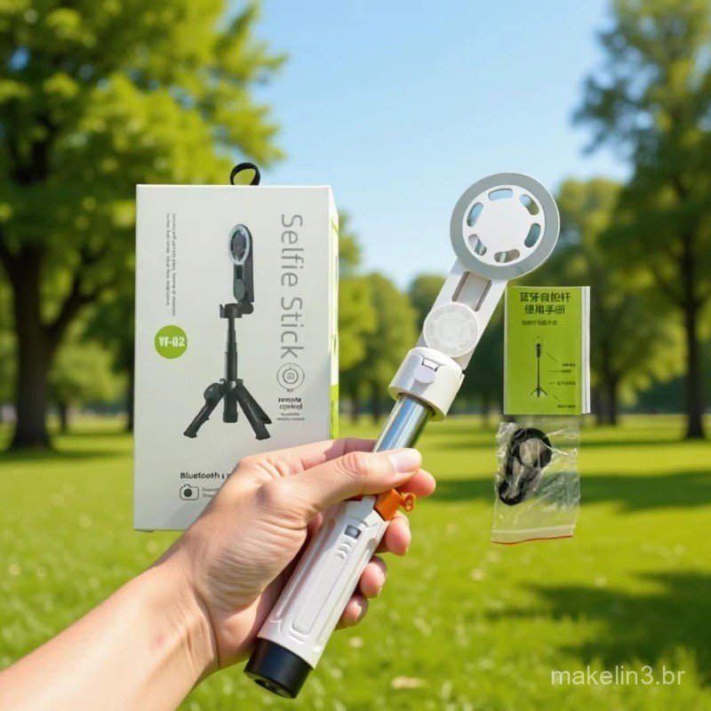 Bastão de Selfie Magnético Mini Multifuncional Bluetooth, Tripé de Chão Portátil para Celular, Ideal para Fotos e Viagen
