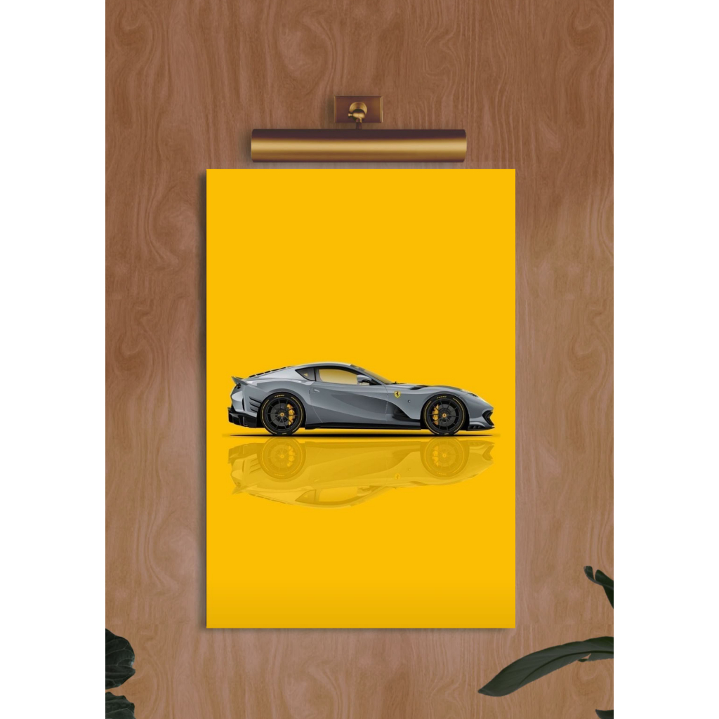Quadro Placa decorativa carros automobilismo Ferrari porsche Lamborghini BMW Moderna Elegante 0158