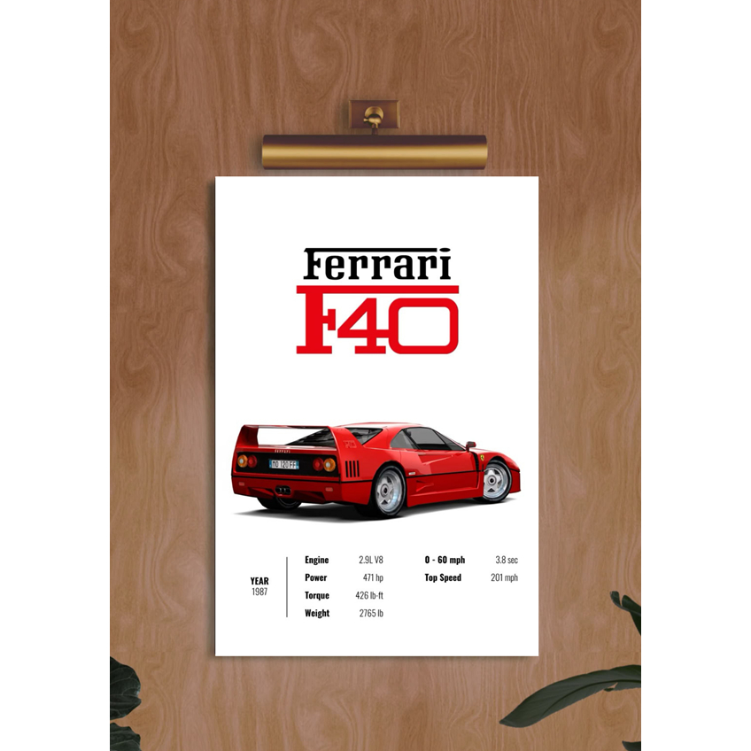 Quadro Placa decorativa carros automobilismo Ferrari porsche Lamborghini BMW Moderna Elegante 026