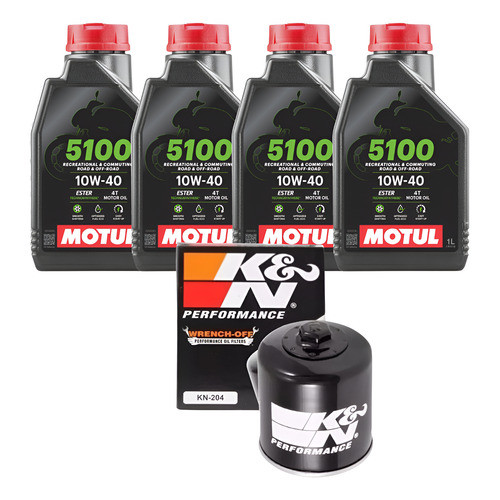 Kit Troca Óleo Motul 5100 Kn Triumph Tiger 800 900 1050 1200
