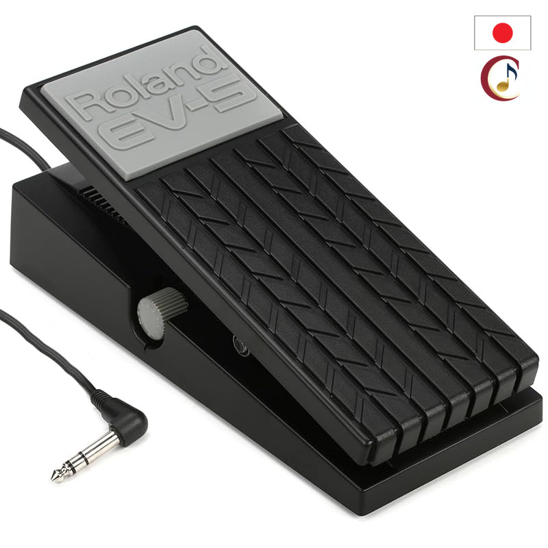 Roland EV-5 Expression Pedal, compact volume-control pedal for synths/keyboards/effects units, lightweight, black/From J