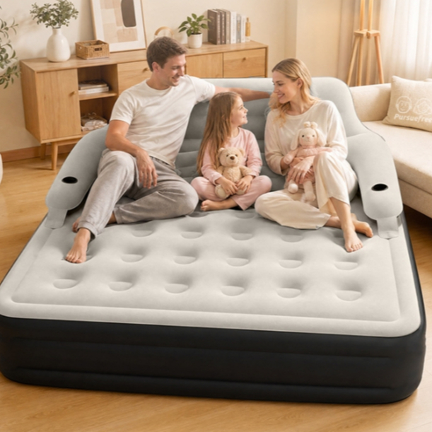 Colchão Inflável Queen Casal com Encosto 202cm*152cm*70cm