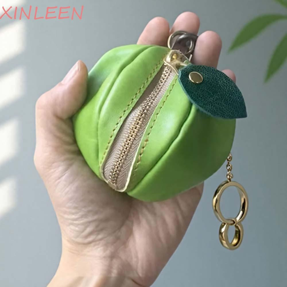 Bolsa De Moedas Em Formato De Fruta XINLEEN , Pingente De Couro PU Estilo Coreano Fofo , Para Fone De Ouvido Com Chaveir