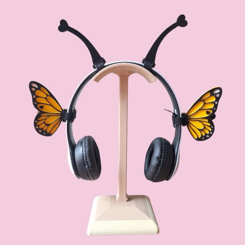 Acessório Asa de Borboleta + Antena, Para Fone estilo Headset, Gamer.