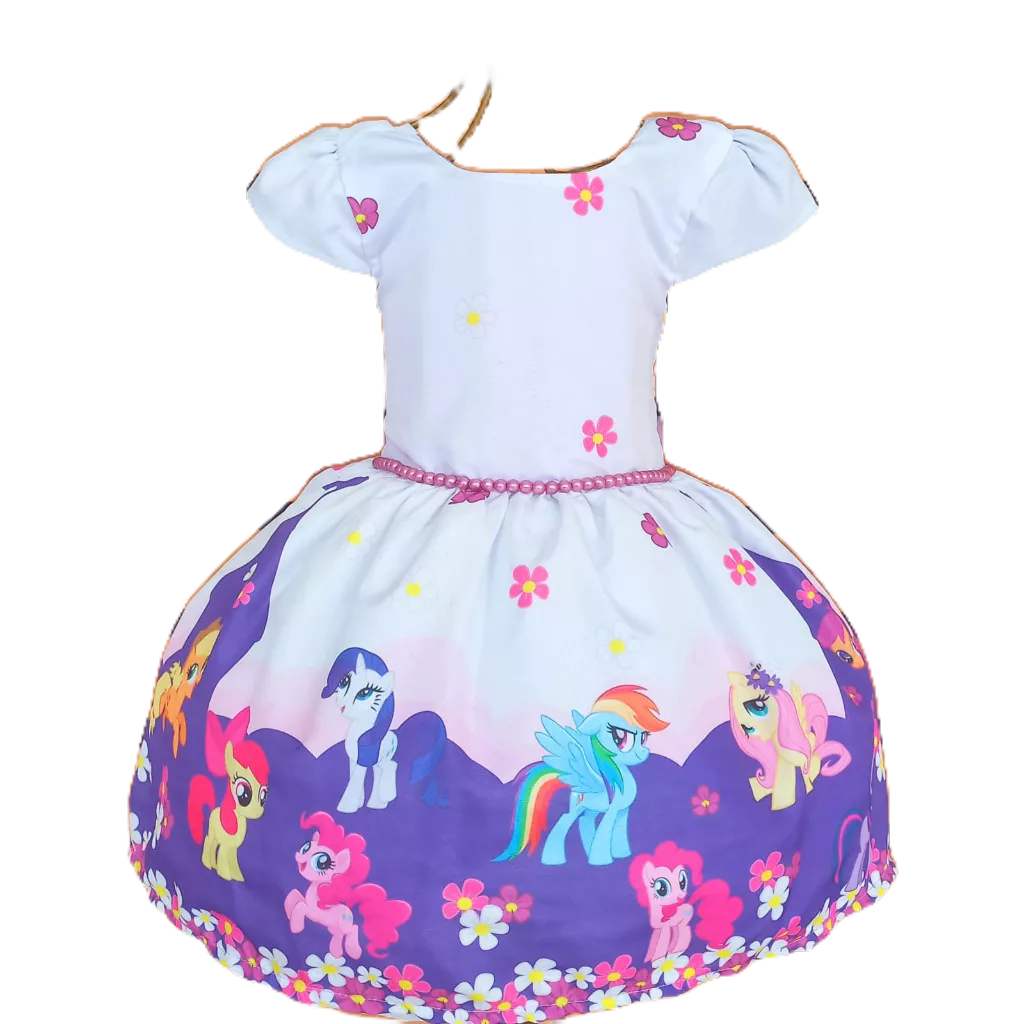 Vestido My Little Pony Casual Infantil Luxo