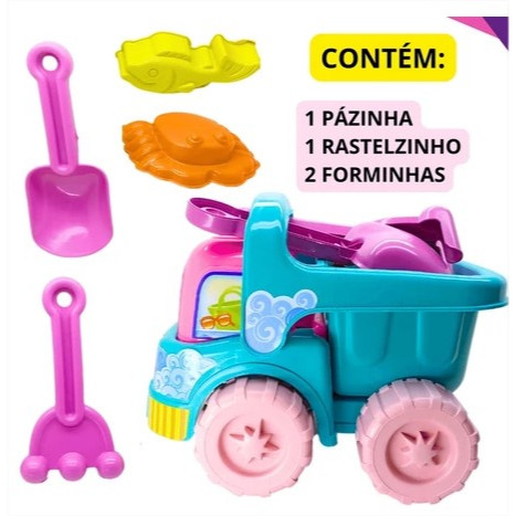 LITTLE TRUCK GIRL CARRINHO PLASTICO INTENS BRINCA AREIA