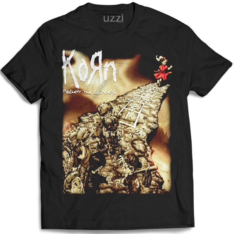 Camiseta Korn Follow the Leader Camisa de Rock Camisa Basica e Oversized Unissex