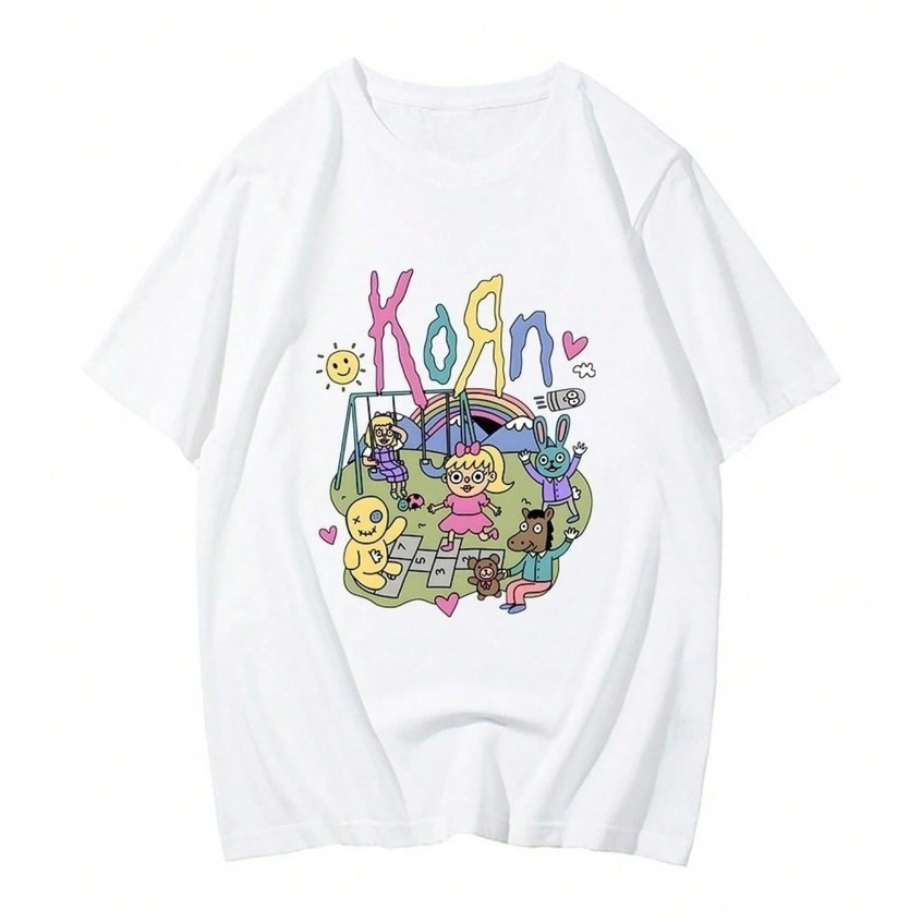 Camiseta Korn Banda Follow The Leader Camisa StreetWear Oversized Blusa Unissex Rock