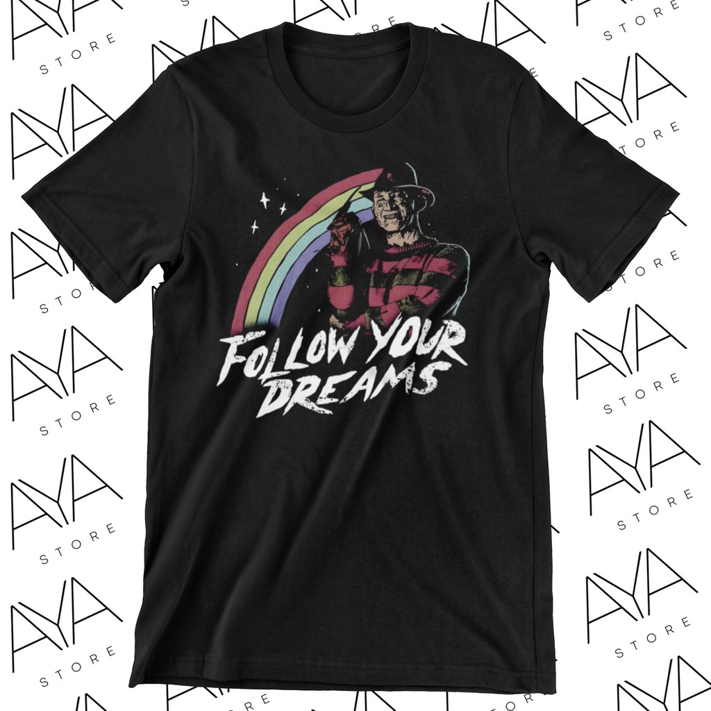Camiseta Halloween Follow Your Dreams Unissex 100% Algodão Premium Streetwear Envio Rápido Varias Cores! Plus Size Rock