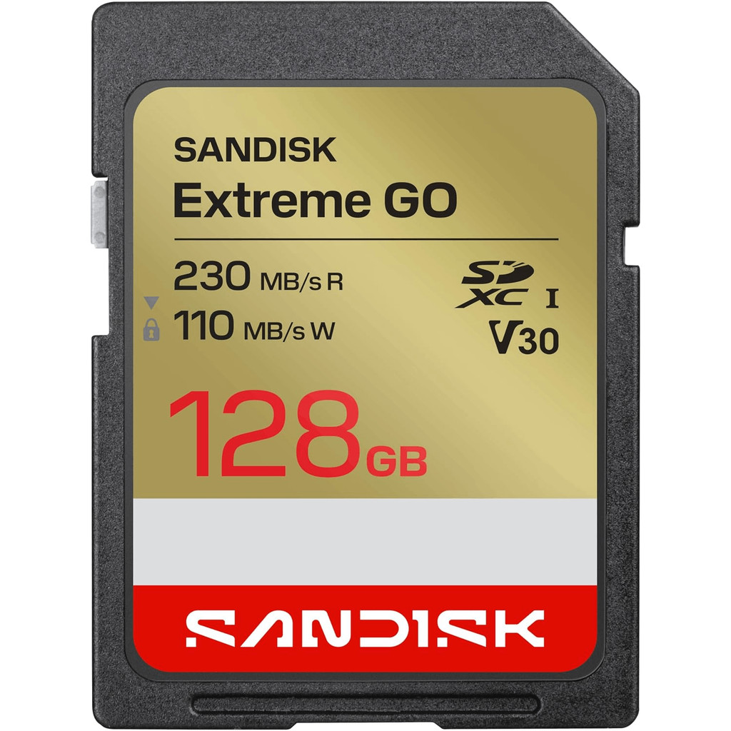 Cartão de Memória SDXC 128GB SanDisk Extreme GO UHS-I 230MB/s V30