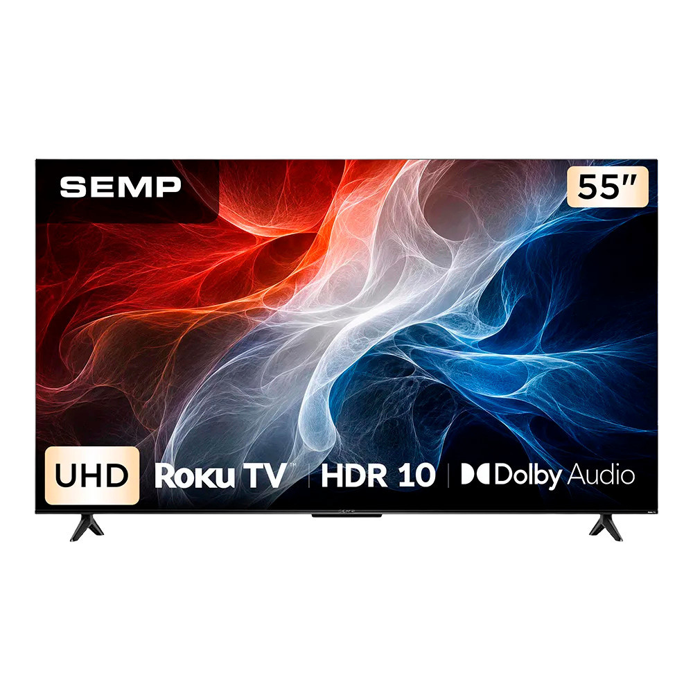Smart TV 55S62R 55 4K Ultra HD Roku Wi-Fi 5 HDR10 Dolby Audio Semp