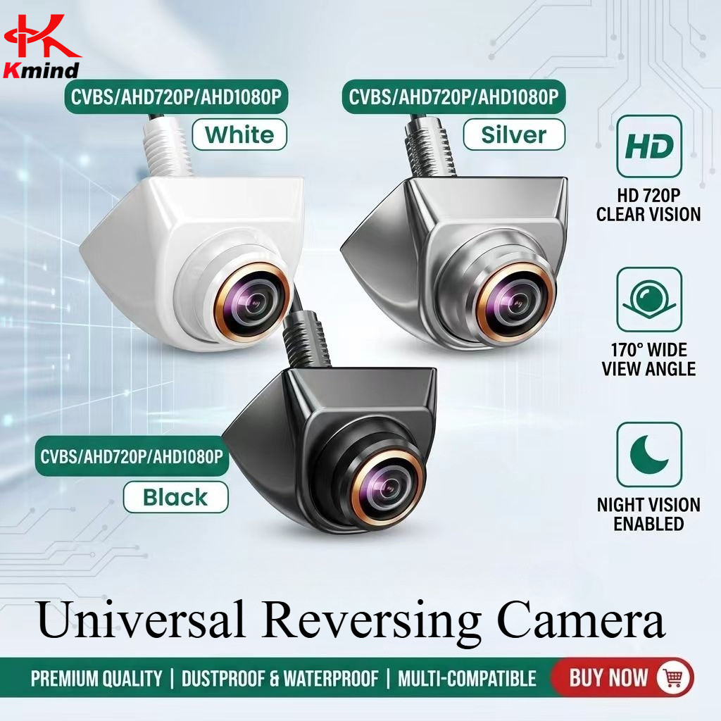 Câmera Reversa Do Carro-AHD 1080P/720P CVBS 170 ° Assistência De Estacionamento À Prova D'água Com Visão Noturna Lente D