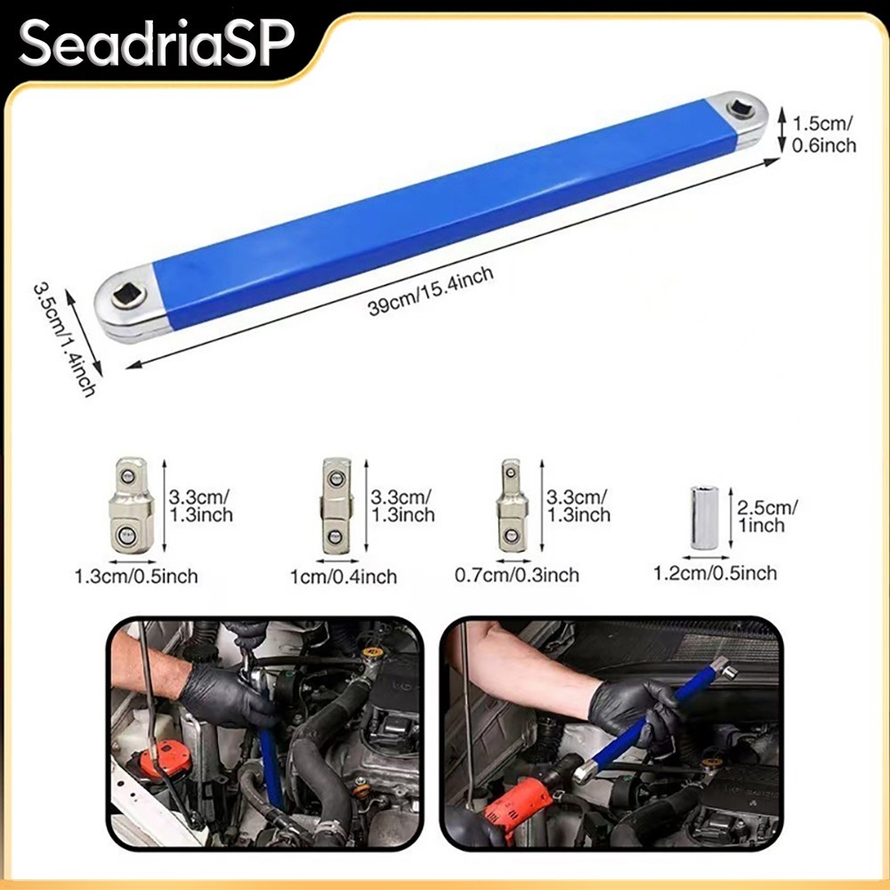 Kit Extensão para Catraca Aço Carbono - Ideal para Espacos Apertados no Motor