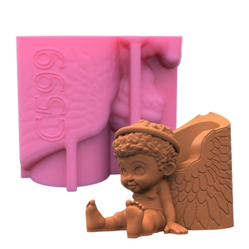 Molde Porta-Canetas Bmico Little Boy Para Enfeites Gesso Decorações Casa