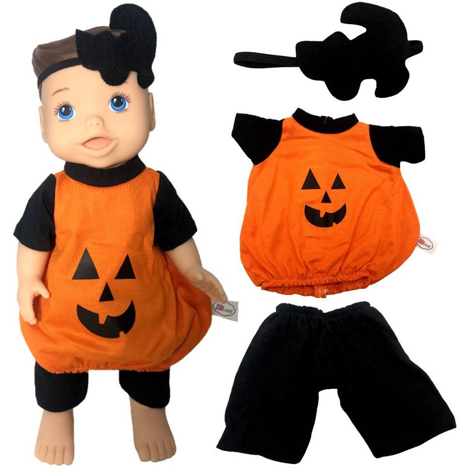 Roupa Roupinha E Acessório Para Boneco Bebê Menino Little Mommy Mattel - Fantasia Halloween - Pupee