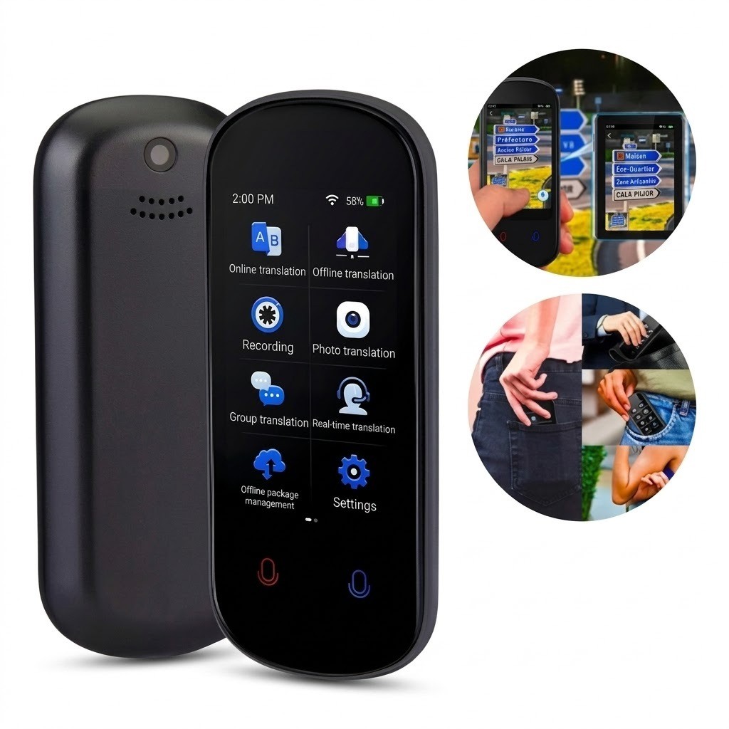 Tradutor De Voz Instantâneo Inteligente 138 Idiomas Wi-Fi Portátil Em Tempo Real Para Viagens E Negócios