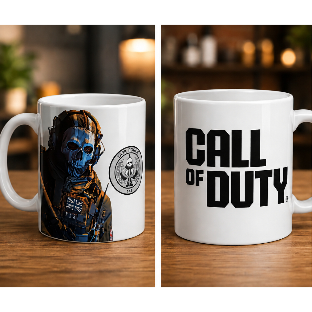 Caneca Ghost Call Of Duty nerd geek game Simon Riley