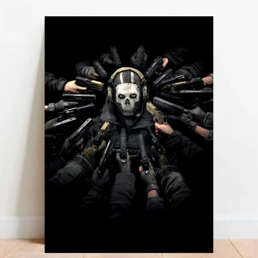 Quadro Placa decorativa geek Games Call of Duty FPS Ação geekworld 021