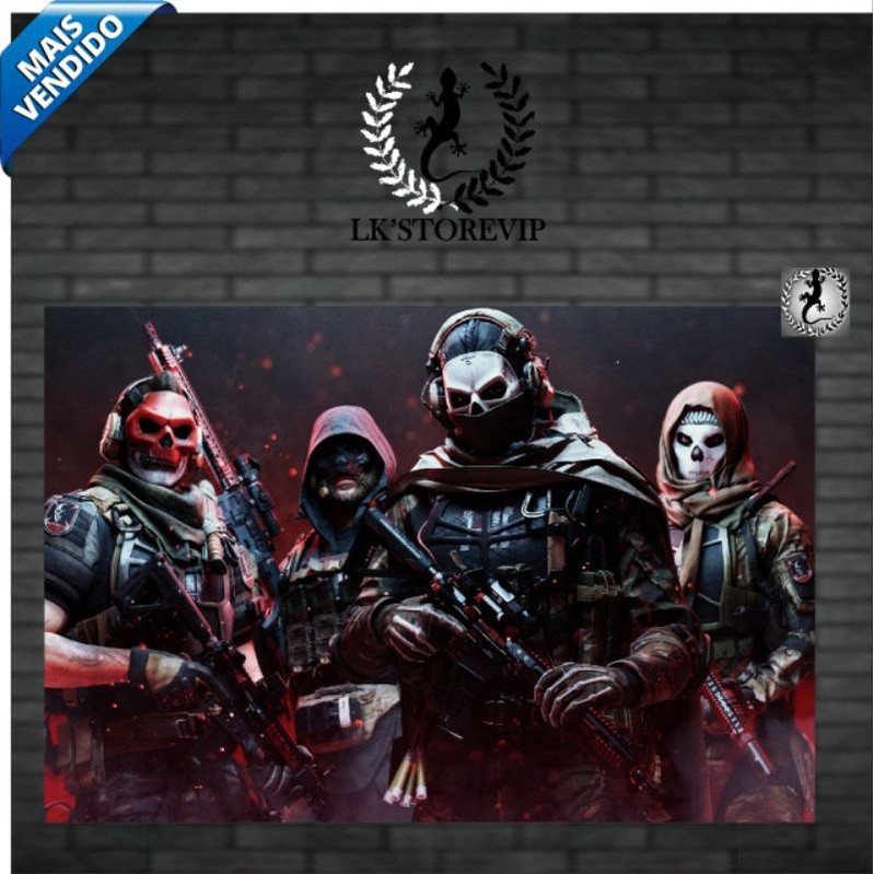 Quadro placa decorativa  Call Of Duty:Modern Warfare 02 20x30 Alta Qualidade 4k