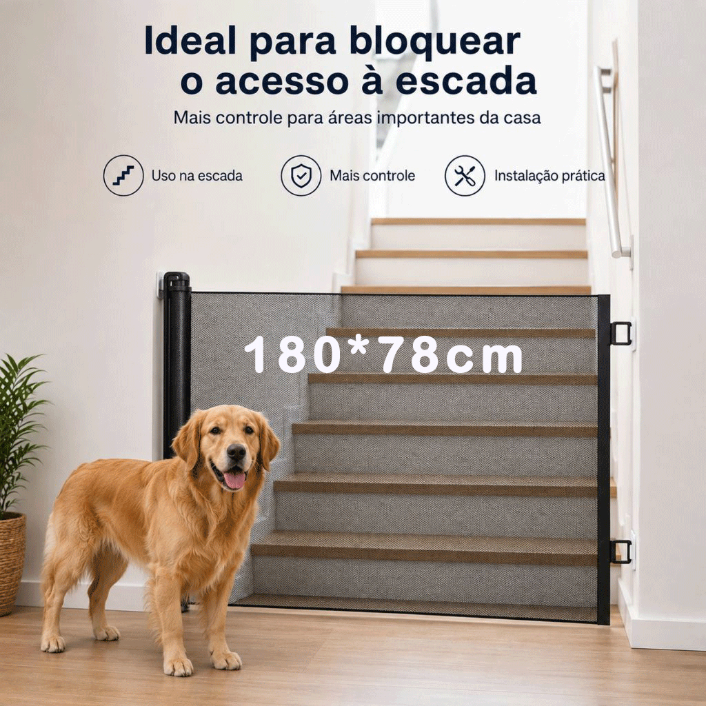 Screen Gate Barrier Protection Separator for Dog Cat Baby Adjustable Fence Anti-pull Retractable Pet Screen