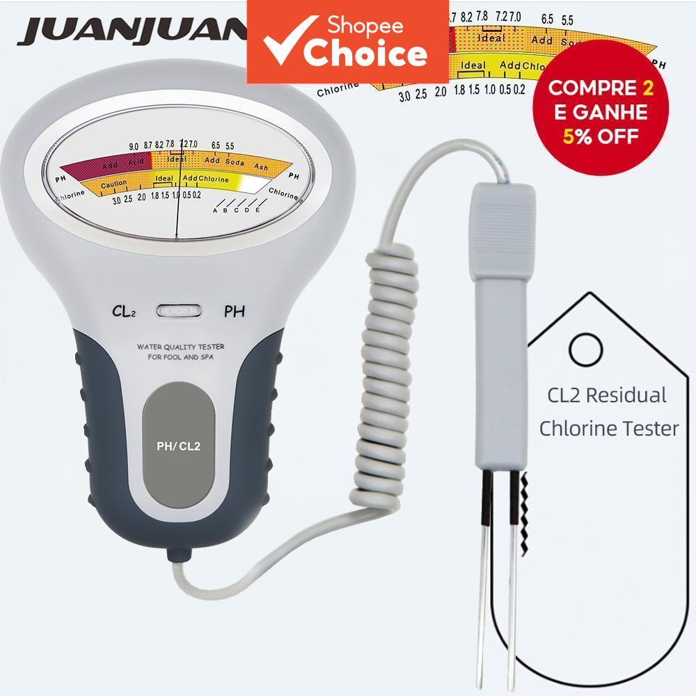Testador De Qualidade Da Água CL2 PH Medidor De Cloro Monitor Para Detecção De Análise De Piscina Doméstica 1Pc