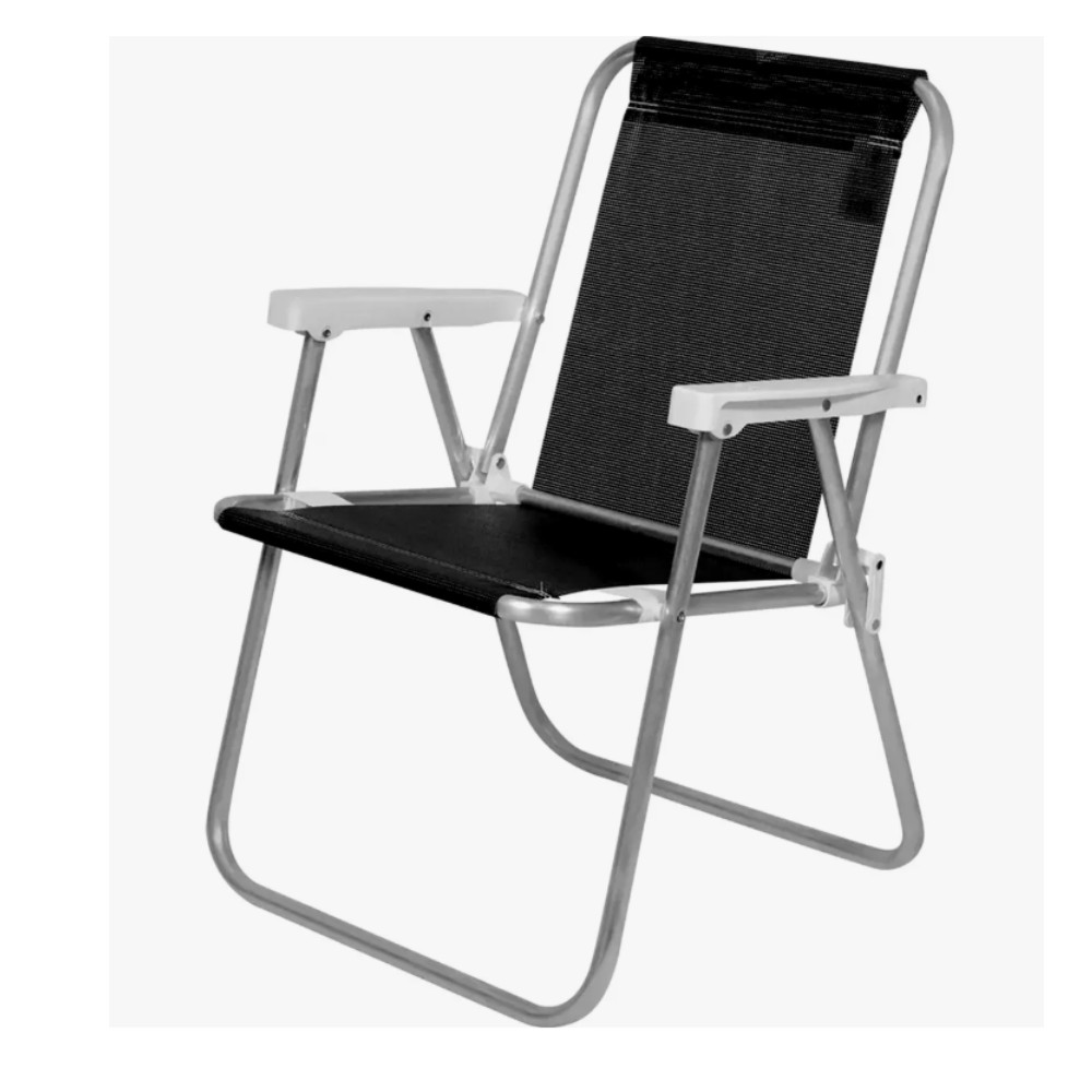 CADEIRA de praia BEL ALTA ALUMINIO LAZY SANNET PRETO 110kg
