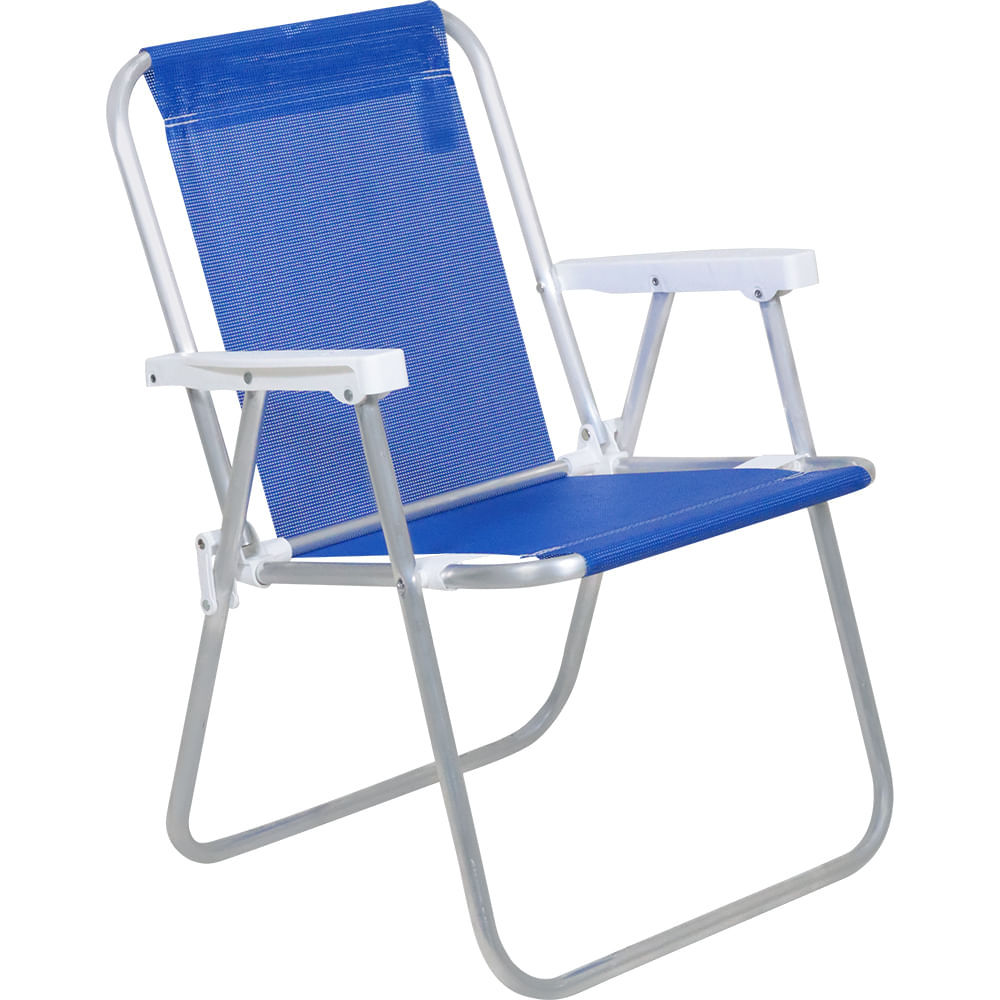 CADEIRA praia BEL ALTA ALUMINIO LAZY SANNET AZUL 110kg
