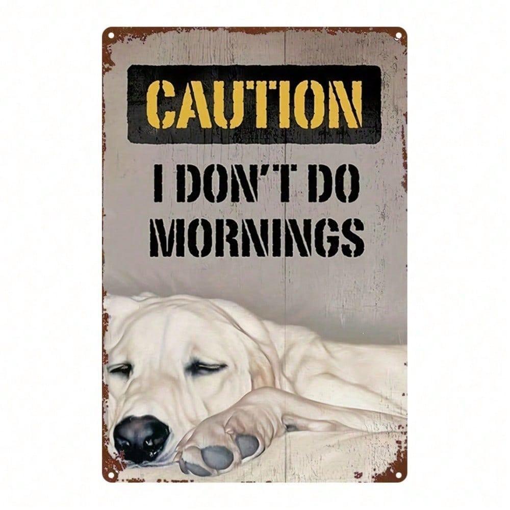 CIFbuy Lazy Dog Aviso Vintage Metal Sign Engraçado Decoração De Parede De Fazenda