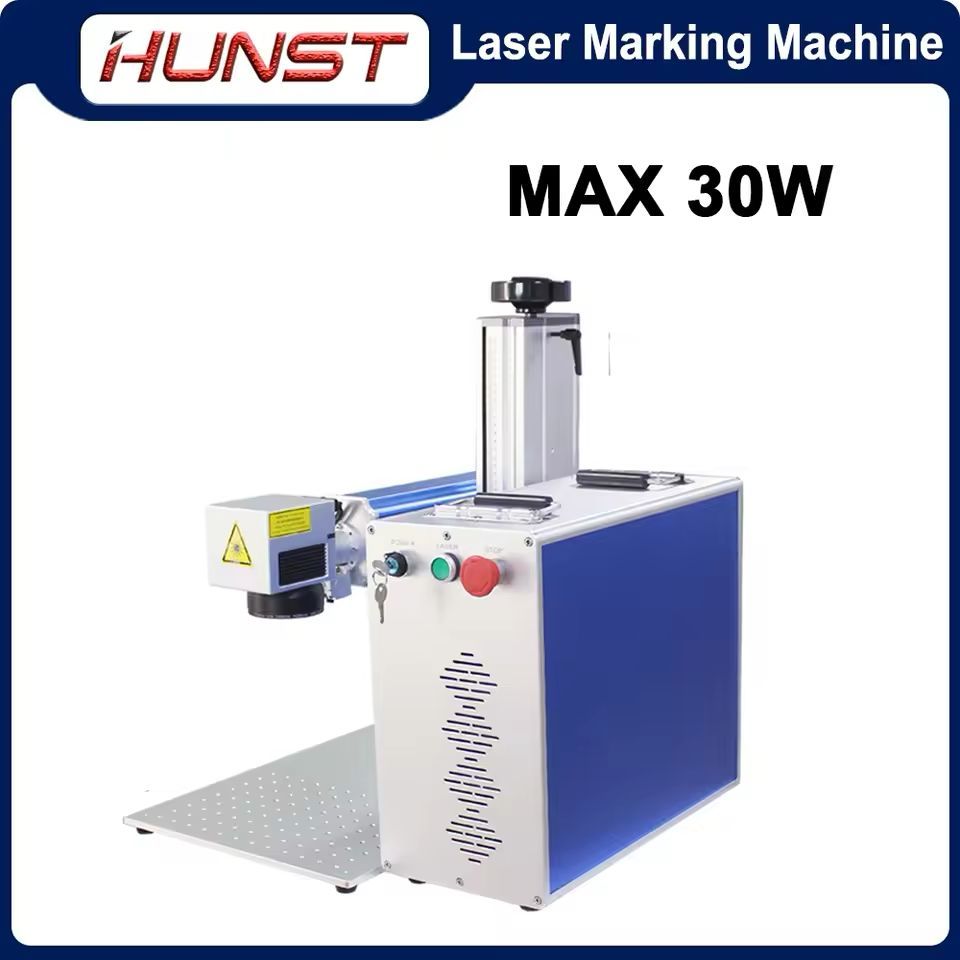 Máquina De Gravação A Laser Fiber 30w Hunst Max Portátil Gravador De Metais Joias Brindes Fibra Profissional Mini Máquin