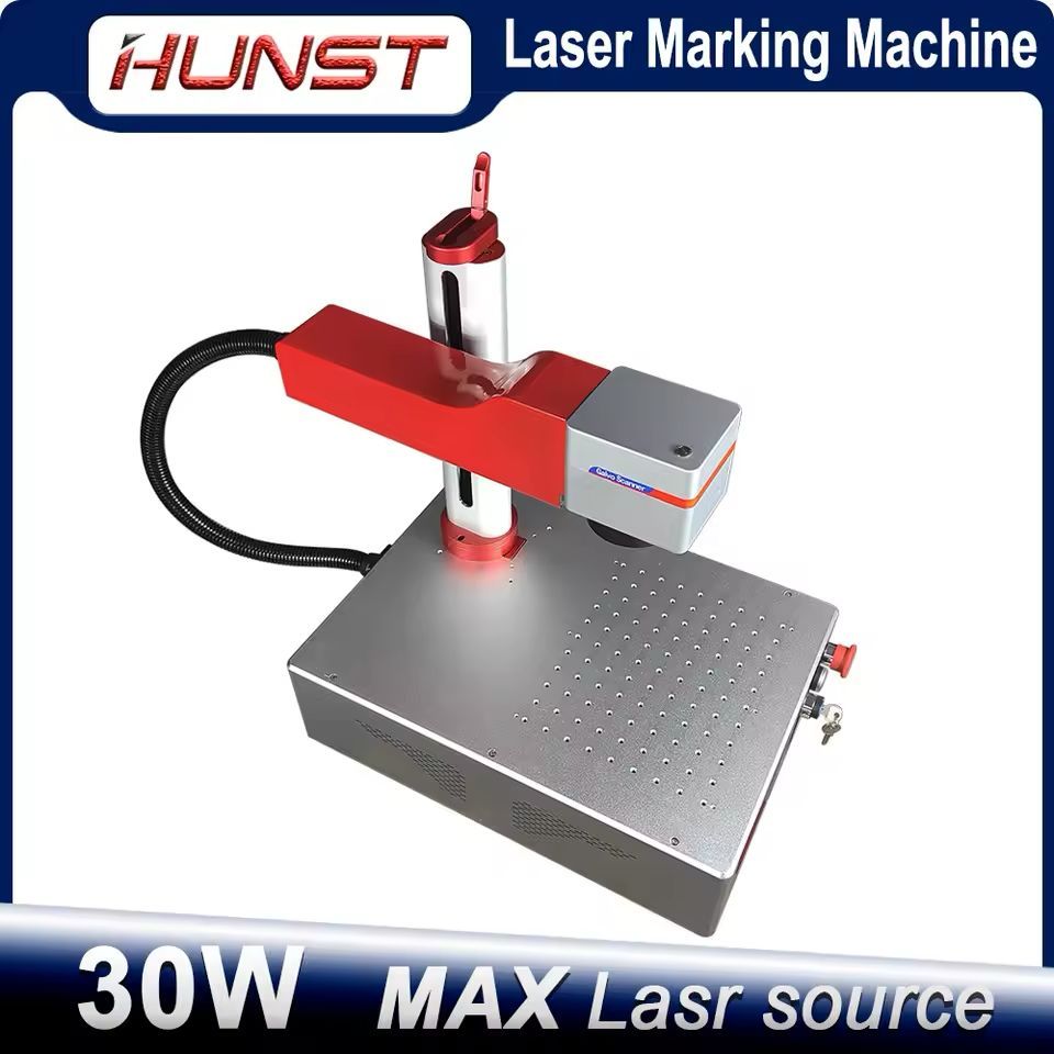 Máquina De Gravação A Laser Fiber 30w Hunst Max Portátil Gravador De Metais Joias Brindes Fibra Profissional