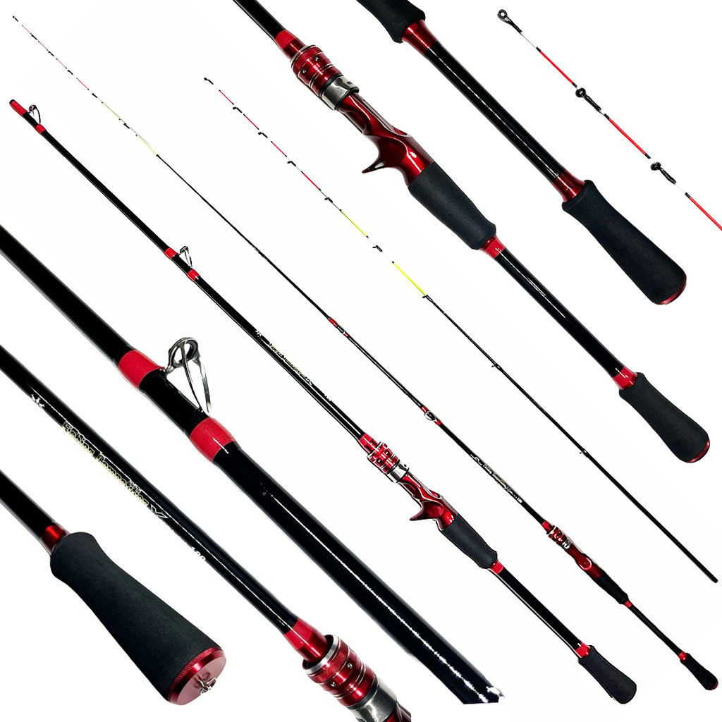 VARA PARA CARRETILHA ULTRALIGHT CMIK FISHING COMPETITION 1.80M VERMELHA - 2-6LB - 2 PARTES