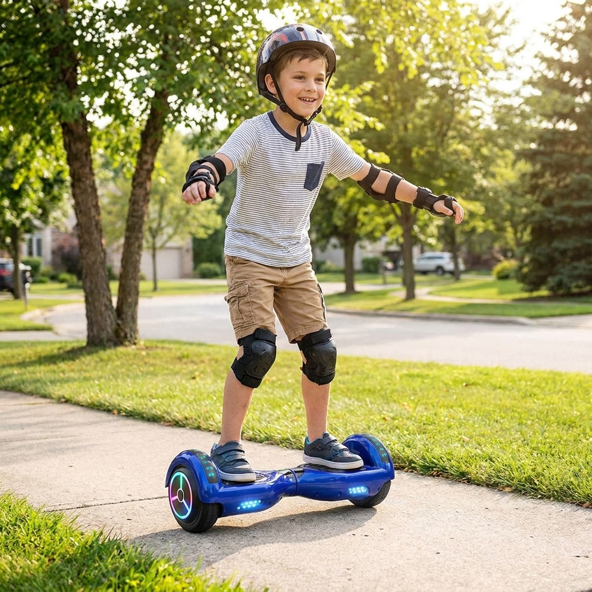 Hoverboard Elétrico 6.5 Polegadas Bluetooth com LED Skate Overboard Motor 700W até 100kg Bateria