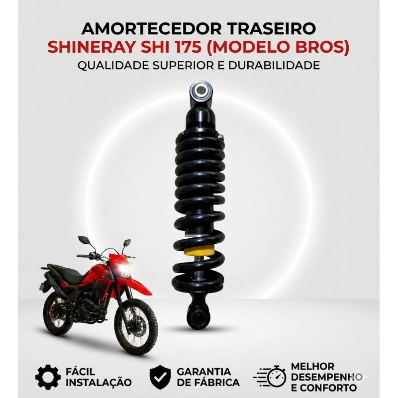 Amortecedor Central Shineray SHI 175 Modelo Bros
