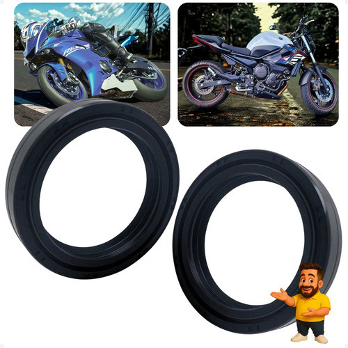 Kit 2 Retentor Bengala Xj6 2013 2014 2015 Yzf R6 Tenere 250 2011-2015 Mt 03 Mt 07 Mt 09 - EMBUS
