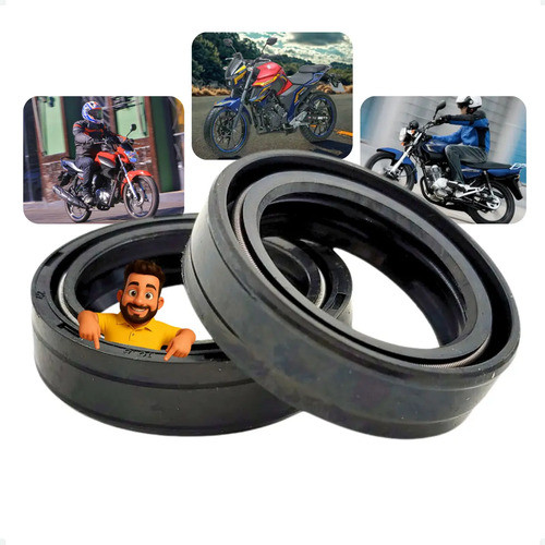 Par Retentor Bengala Suzuki Yes 125 até 2008 / Katana 125 2006 A 2012 / Ybr 125 2000 a 2008 - EMBUS