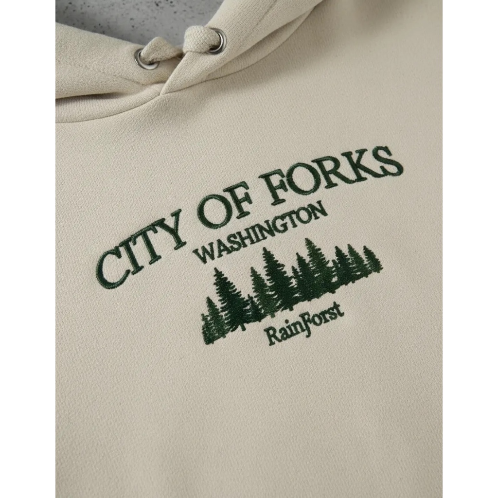 Moletom Crepúsculo Twilight City Of Forks Bordado Unissex