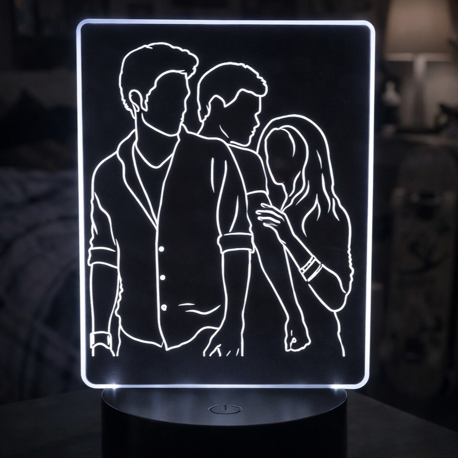 Luminária Abajur Crepúsculo Forks Lançamento LED 7 Cores Personalizada Base USB ou Pilha Decoração Quarto