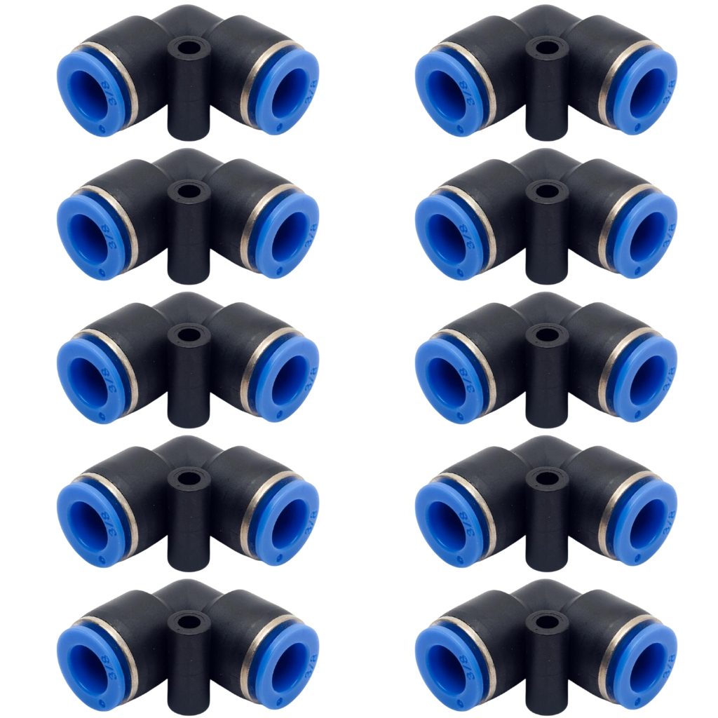 Kit 50 Cotovelo L União Instantâneo Push In Pneumático 4mm 6mm 8mm 10mm 12mm 16mm Ar Comprimido