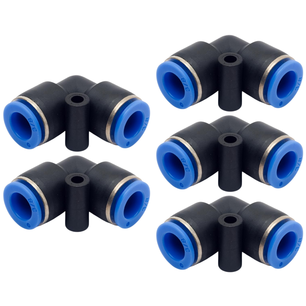 Kit 5 Cotovelo L União Instantâneo Push In Pneumático 4mm 6mm 8mm 10mm 12mm 16mm Ar Comprimido