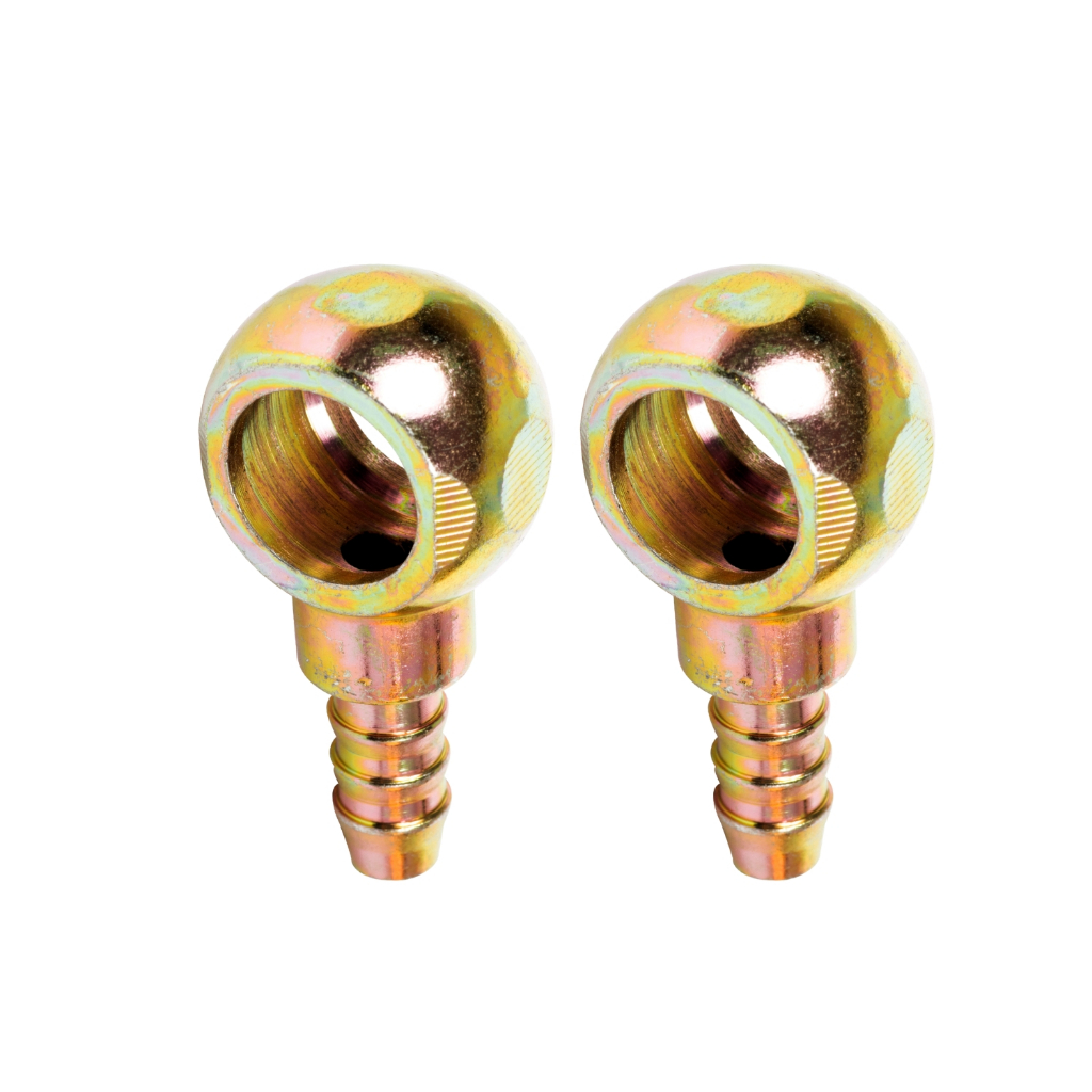 Kit 2 Olhal Banjo Redondo Para Mangueira e Tubo Hidráulico 10mm 12mm 14mm 16mm Alta Resistência
