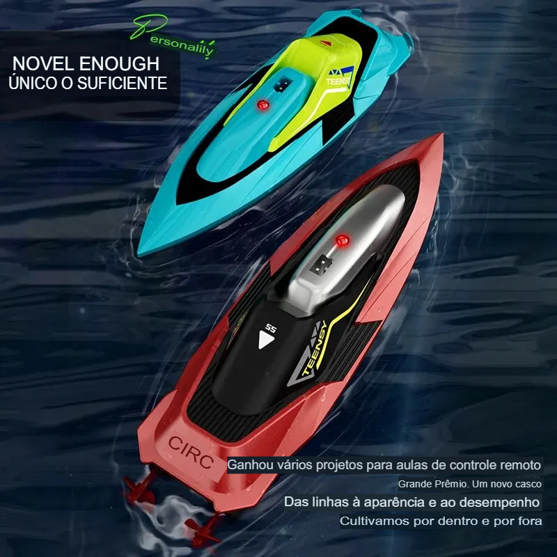 Barco de Alta Velocidade com Controle Remoto 2.4G, Dual Motor, /h