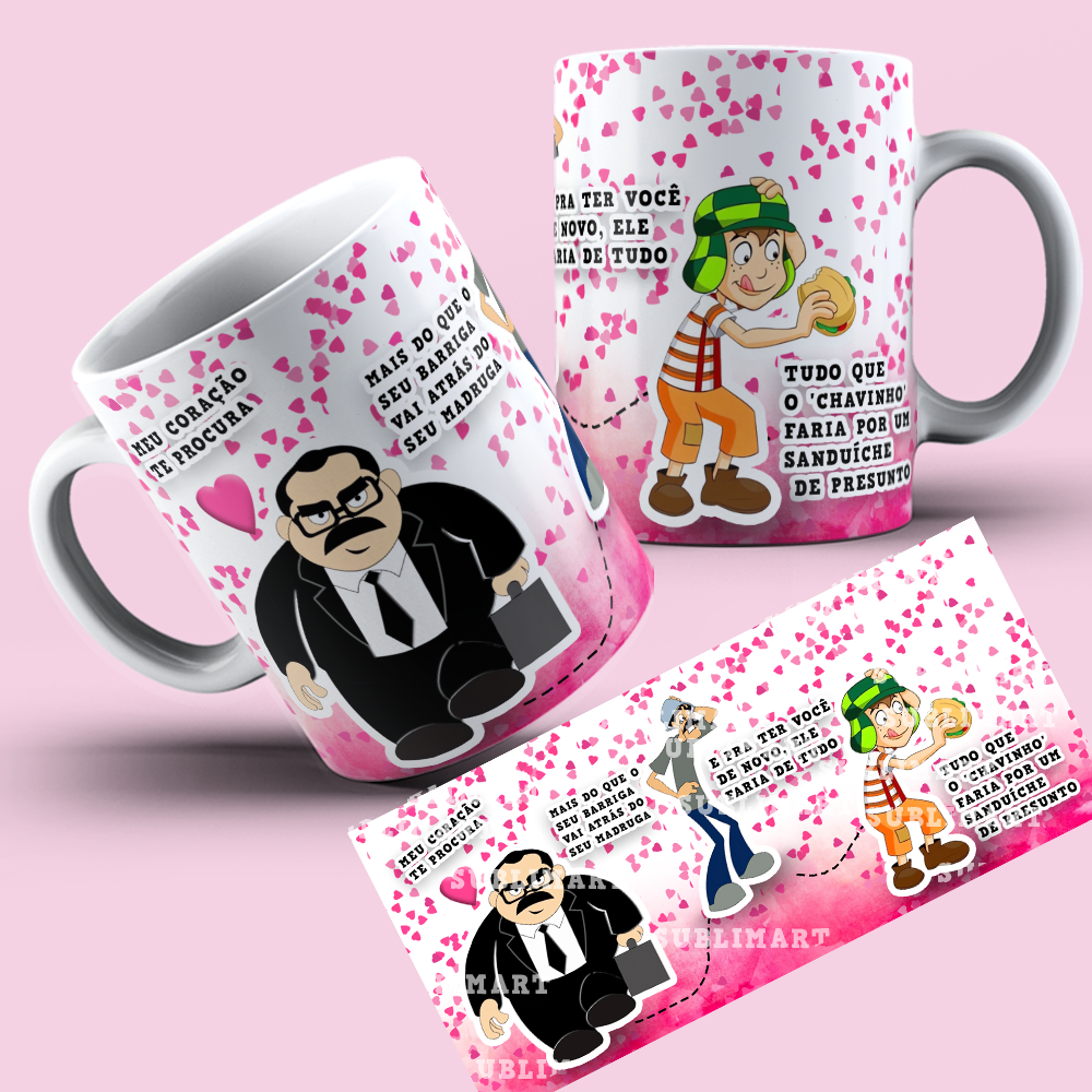 arte para caneca meu coração te procura