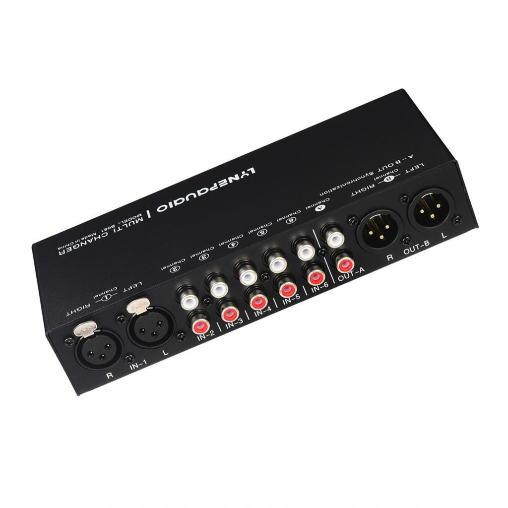 musiclover-BR 6 in 3 Out Sound Signal Switcher Multi Channel Selector Volume Controller for Active Speakers with XLR
