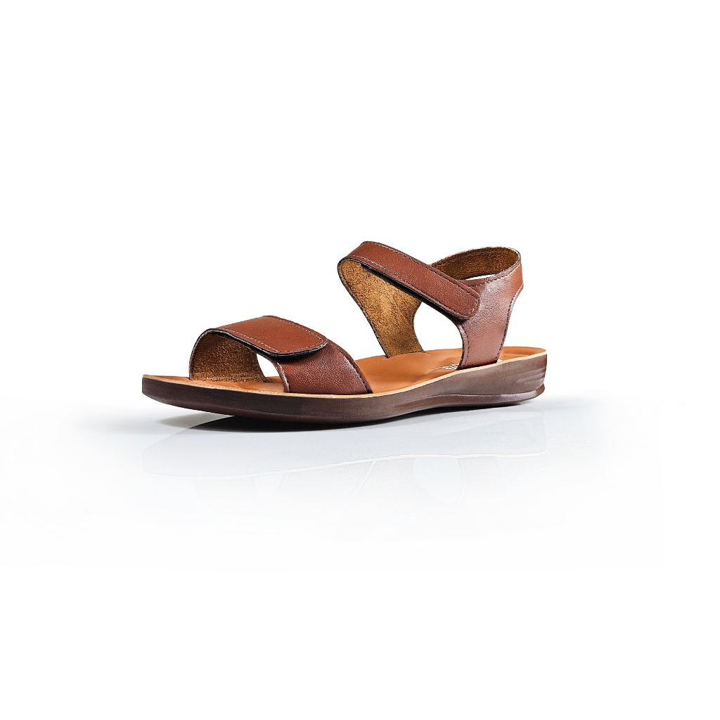Sandália Feminina Ortopédica Feet Life Confortável com Velcro Salto Anatômico 2,5 cm