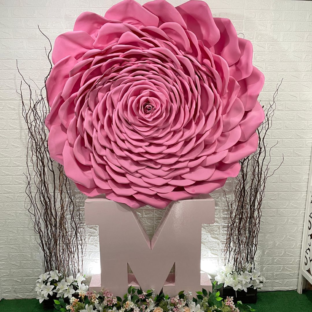 Moldes de Rosa Gigante de EVA Para Imprimir: Como Fazer Rosas Gigantes de EVA Para Decoração e Eventos