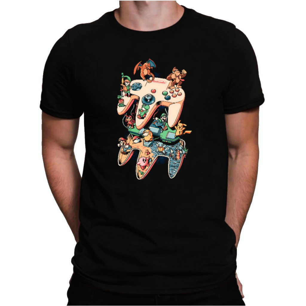 Camiseta Controle 64 Camisa Retrô Gamer Melhores Jogos Nintendo