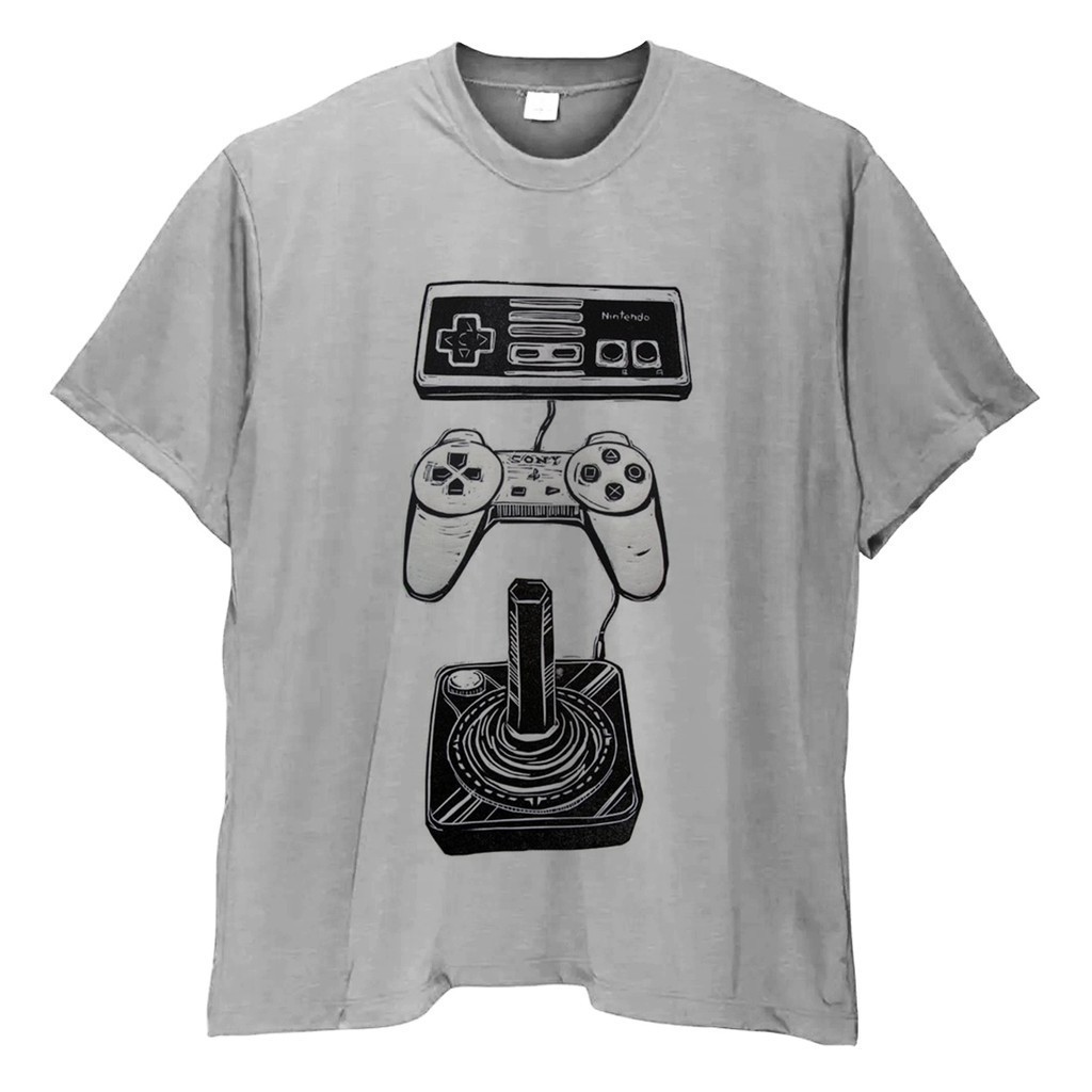 Camiseta Plus Size Retrogames Controle Retrô Jogo Videogame Camisa Masculina Modelo Tamanho Grande