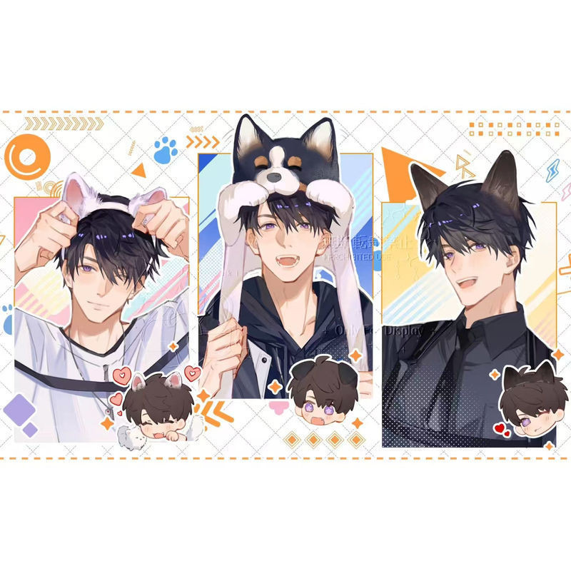 3 Pçs/Set Novo Amor E Deepspace Anime Cartão Caleb Xia YiZhou Cosplay Cantos Arredondados LOMO Postal Presentes De Natal