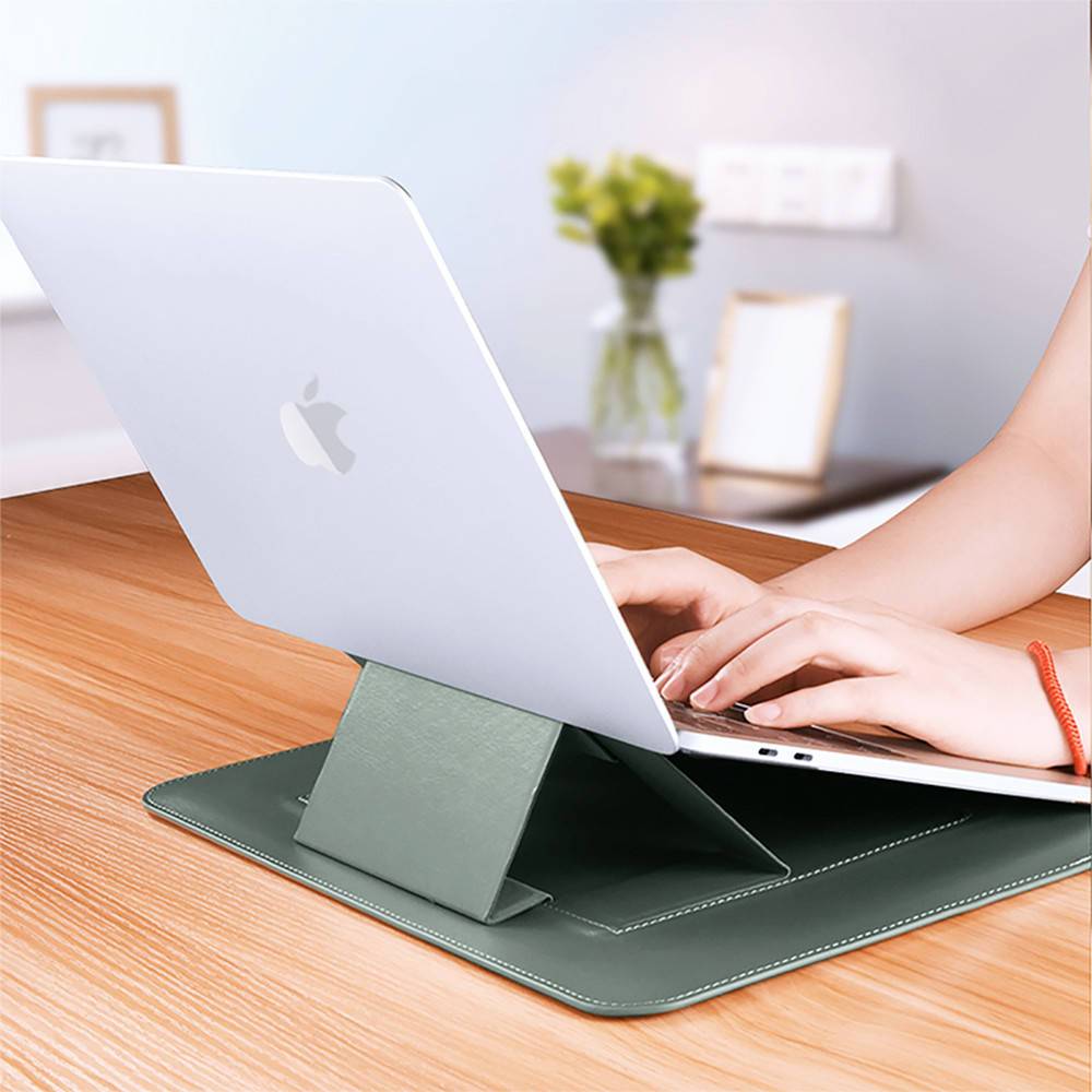 Capa Sleeve WIWU Skin Pro Slim Stand para MacBook Pro 16.2 Verde com Suporte